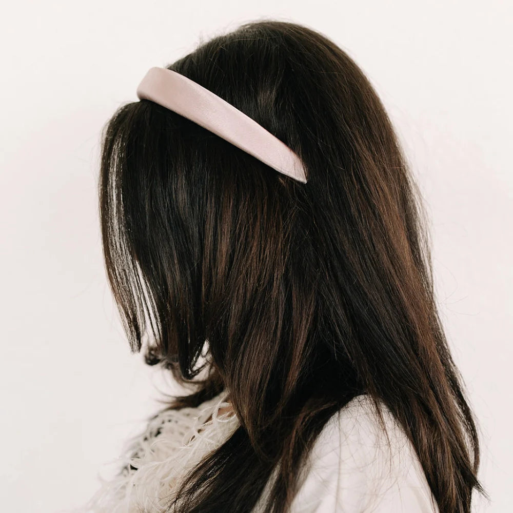 BLUSH SILK HEADBAND