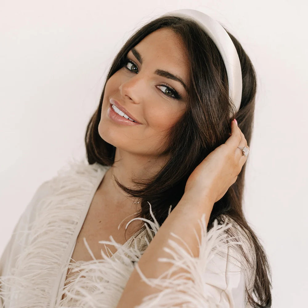 IVORY SILK HEADBAND