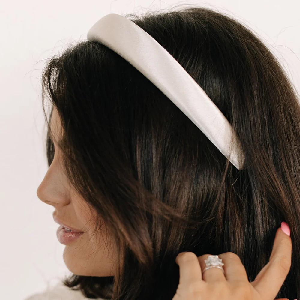 IVORY SILK HEADBAND