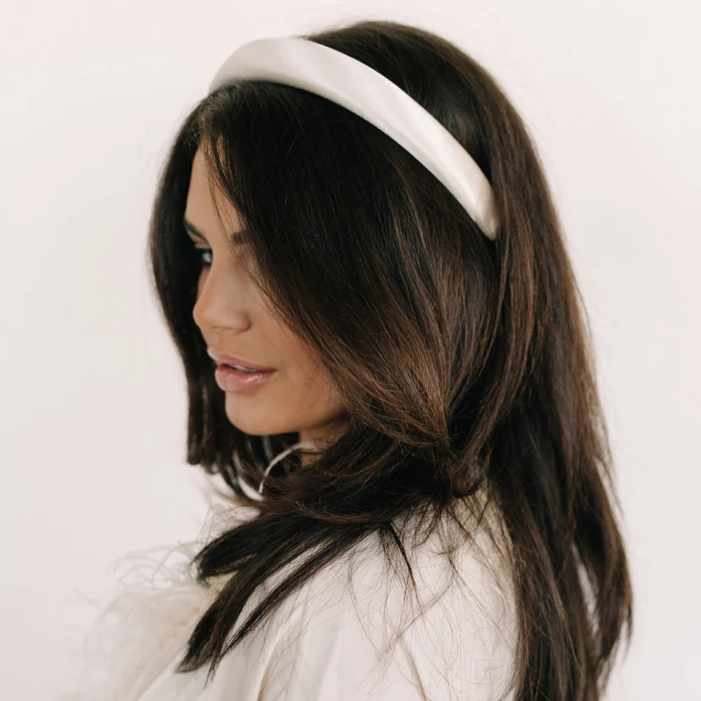 IVORY SILK HEADBAND