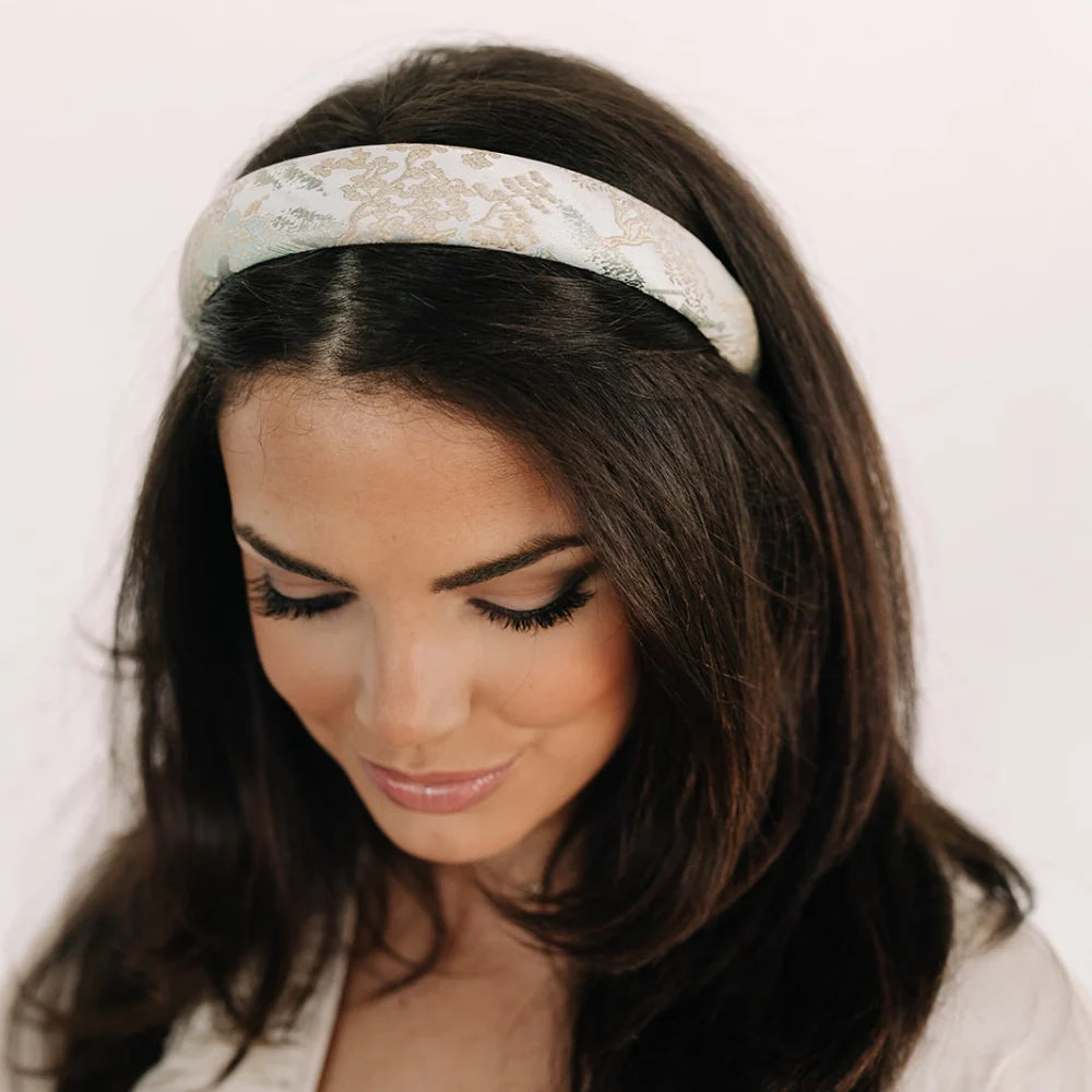ORCHID BLUE SILK HEADBAND